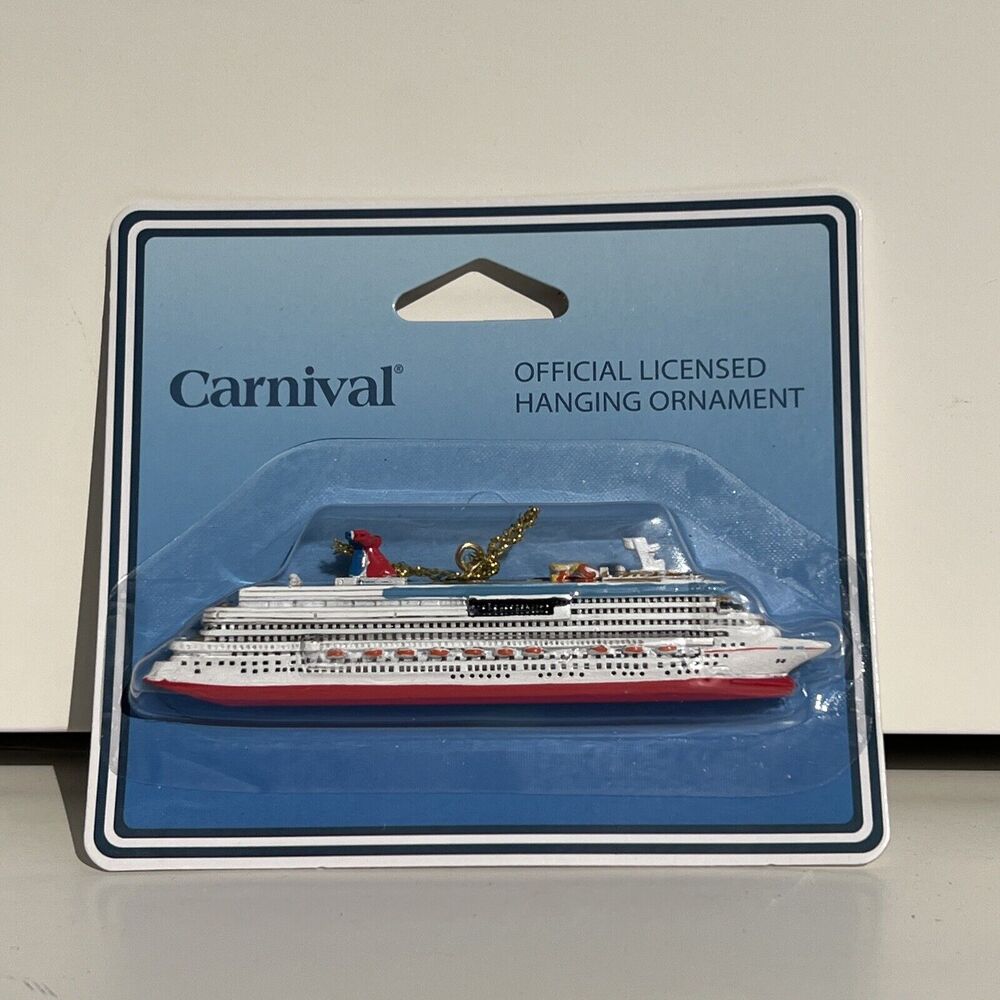 Carnival Cruise Line Vista Replica Hanging Ship Ornament 4.5” NIP